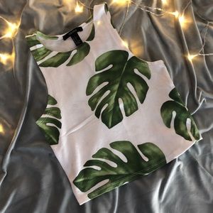 Palm leaf crop top
